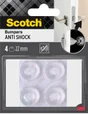 Lot de 4 patins de pied de meuble en polyuréthane adhésif SCOTCH Diam. 22 mm