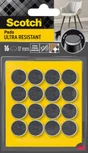 Lot de 16 patins feutre adhésif, SCOTCH, diam. 17 mm, gris