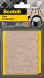 Lot de 8 patins feutre en laine adhésif, SCOTCH, 35 x 24 mm, beige
