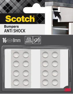 Lot de 16 butées amortissement adhésives pvc transparent SCOTCH diam.8 mm