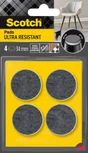 Lot de 4 patins feutre adhésif, SCOTCH, diam. 34 mm, gris