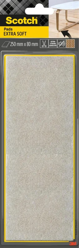 Plaque feutre en laine adhésif à découper, SCOTCH, 215 x 80 mm, beige