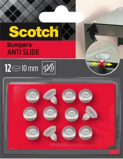Lot de 12 ventouses anti-dérapante pour plateau en verre, SCOTCH, diam.10 mm