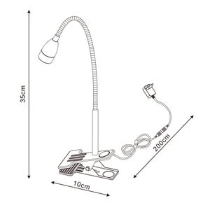 Lampe de bureau à pince Gao, INSPIRE, 420 lm, métal noir