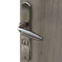 Lot de 2 poignées porte Iena a cylindre LINEA BERTOMANI, entraxe 195 mm, nickel satine