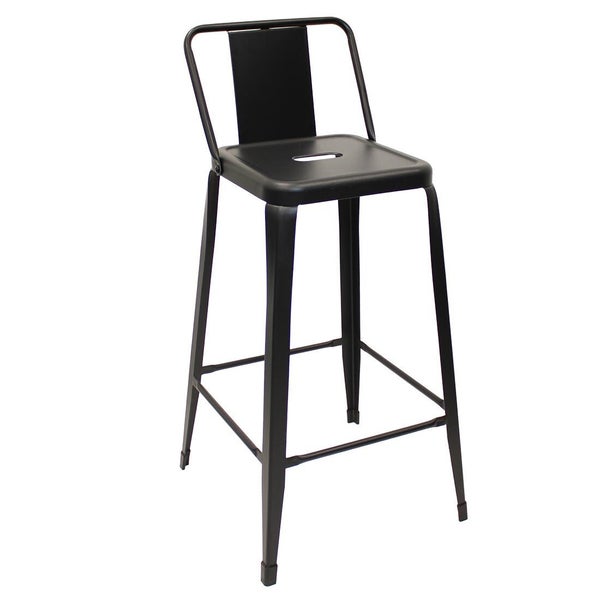 Tabouret de bar Vintage, noir H.83 cm