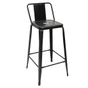 Tabouret de bar Vintage, noir H.83 cm