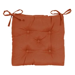 Galette de chaise Luck polycoton, 40x40cm, lava 3 terracotta, Inspire