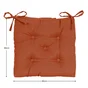 Galette de chaise Luck polycoton, 40x40cm, lava 3 terracotta, Inspire