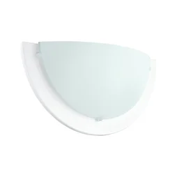 Applique e27 verre opaque, métal blanc, INSPIRE Iceberg