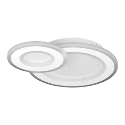 Plafonnier led, 3600 lumens, variation de blancs, Kaoli 2 ronds, INSPIRE D.34 cm