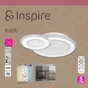 Plafonnier led, 3600 lumens, variation de blancs, Kaoli 2 ronds, INSPIRE D.34 cm