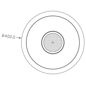 Plafonnier VIZZINI, led, CCT/dimmable, rond, diam.40cm, blanc, Inspire