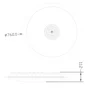 Plafonnier VIZZINI, led, rond, CCT/dimmable, diam.76c, blanc, Inspire