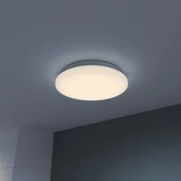 Plafonnier salle de bain, Madyled diam.25 cm, 1450 lumens, IP44, blanc