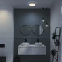 Plafonnier salle de bain, Madyled diam.25 cm, 1450 lumens, IP44, blanc