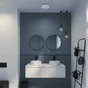 Plafonnier salle de bain, Madyled diam.25 cm, 1450 lumens, IP44, blanc