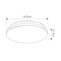Plafonnier MOON, led, détection sensor, diam.25 cm, blanc, Inspire