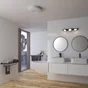 Plafonnier SDB connecte led design metal blanc IP44 INSPIRE Vizzini Enki D.40 cm