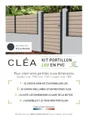 Kit portillon leo CLEA  anthracite H.max. 175cm/min.113cm-L.max.100cm