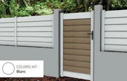 Kit portillon leo CLEA blanc ,H.max. 175cm/min. 113cm-L.max.100cm