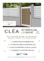 Kit portillon leo CLEA blanc ,H.max. 175cm/min. 113cm-L.max.100cm