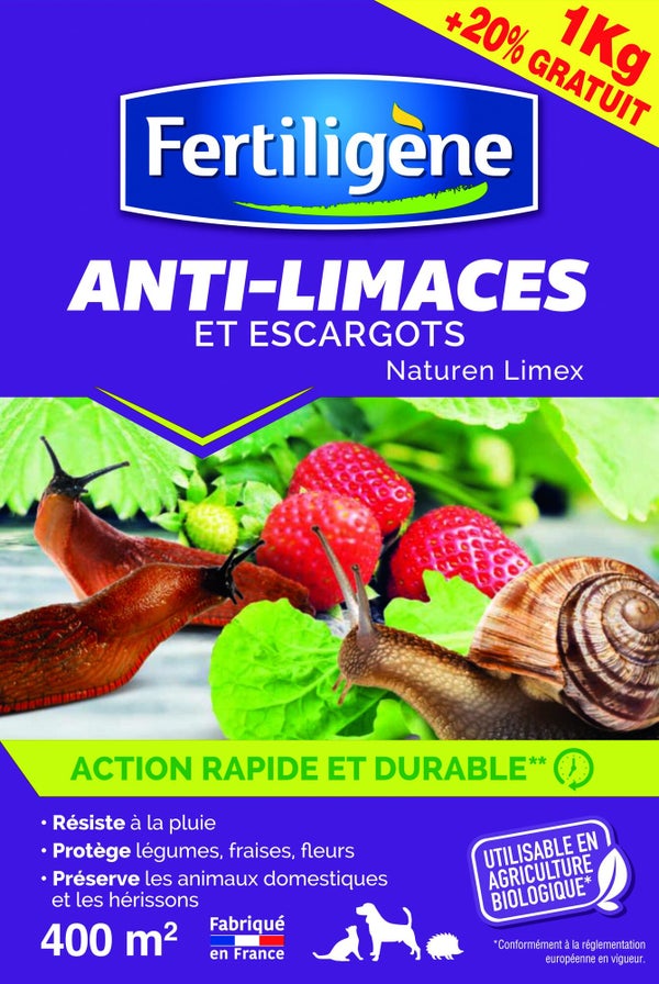 Insecticide granulé anti limace, FERTILIGENE,  1.2kg