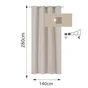 Rideau tamisant INSPIRE Raspberry, 140 x 280 cm, trench 6 taupe