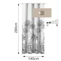 Rideau tamisant INSPIRE Jungle 140 x 280 cm, white o khol 1 blanc gris