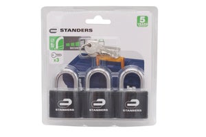 Lot de 3 cadenas à clé STANDERS acier, l.41 mm