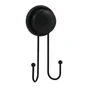 Crochet pour salle de bains ventouse double, MSV Mega, noir