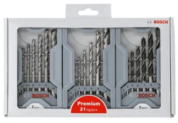 Lot de 3 sets de forets multimateriaux 21 pièces, BOSCH