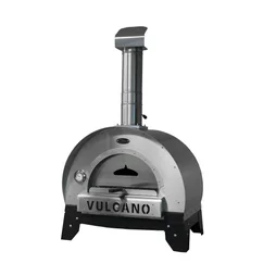 Four à pizza en acier gris Adj-vlo, l.66 x L.74 x H.154 cm