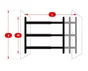 Grille télescopique, AFBAT, 3 barreaux de 55 à 103 cm gris anthracite