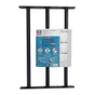 Grille télescopique, AFBAT, 3 barreaux de 55 à 103 cm gris anthracite