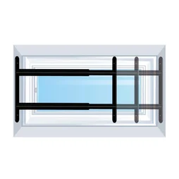 Grille télescopique, AFBAT, 2 barreaux de 99 à 188 cm gris anthracite
