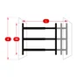 Grille télescopique, AFBAT, 3 barreaux de 99 à 188 cm gris anthracite
