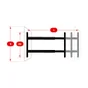 Grille télescopique, AFBAT, 2 barreaux de 55 à 103 cm gris anthracite