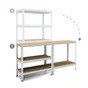 Etagère métal  bois l90 x H180 x P40cm 5 tablettes SPACEO