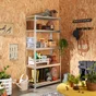 Etagère métal  bois l90 x H180 x P40cm 5 tablettes SPACEO