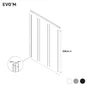 Lot de 6 poignées INSPIRE pour 3 portes coulissantes Evo'm H.230,4 cm blanc