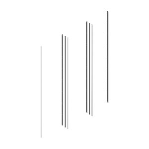 Lot de 6 poignées INSPIRE pour 3 portes coulissantes Evo'm H.230,4 cm blanc