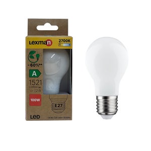 Ampoule led à filament  E27, 1521Lm = 7.2W, LEXMAN