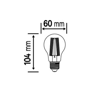 Ampoule led à filament E27, 1521Lm = 7.2W, LEXMAN