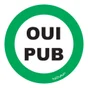 "Panneau rigide ""OUI PUB"" diam. 80 mm"