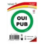 "Panneau adhésif ""OUI PUB"" diam. 80 mm"