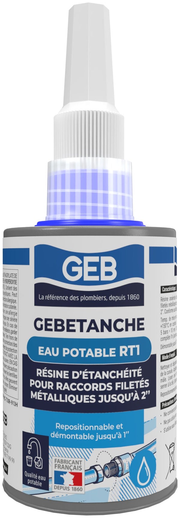 Resine d'etancheite d'eau potable, 75mL, GEB