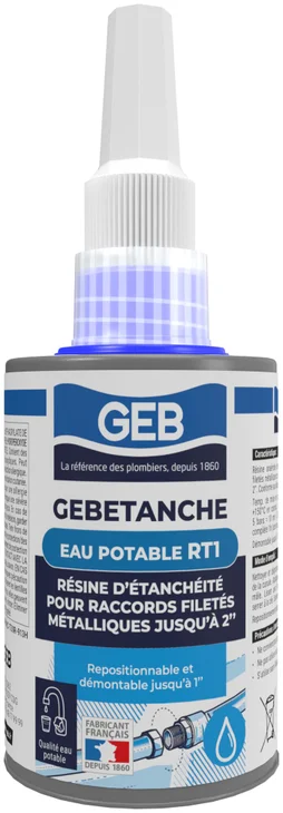 Resine d'etancheite d'eau potable, 75mL, GEB