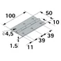 Charnière en acier pour meuble, HETTICH, L.100 x l.50 mm, noir