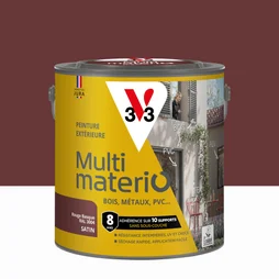 Peinture multimateriaux exterieure Multimaterio V33 rouge basque satine 2 l